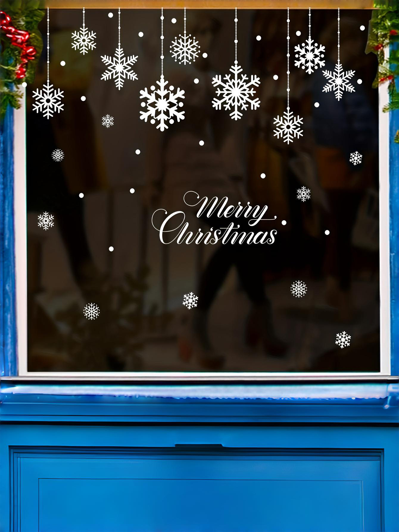 Custom Christmas Snowflake Window Stickers